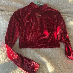 Small velvet crop top